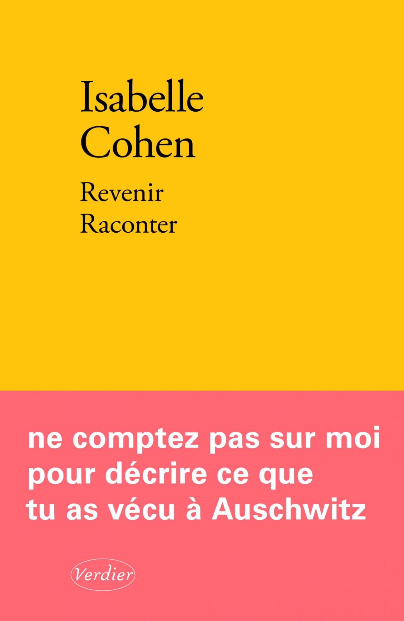 Revenir, Raconter, Isabelle Cohen