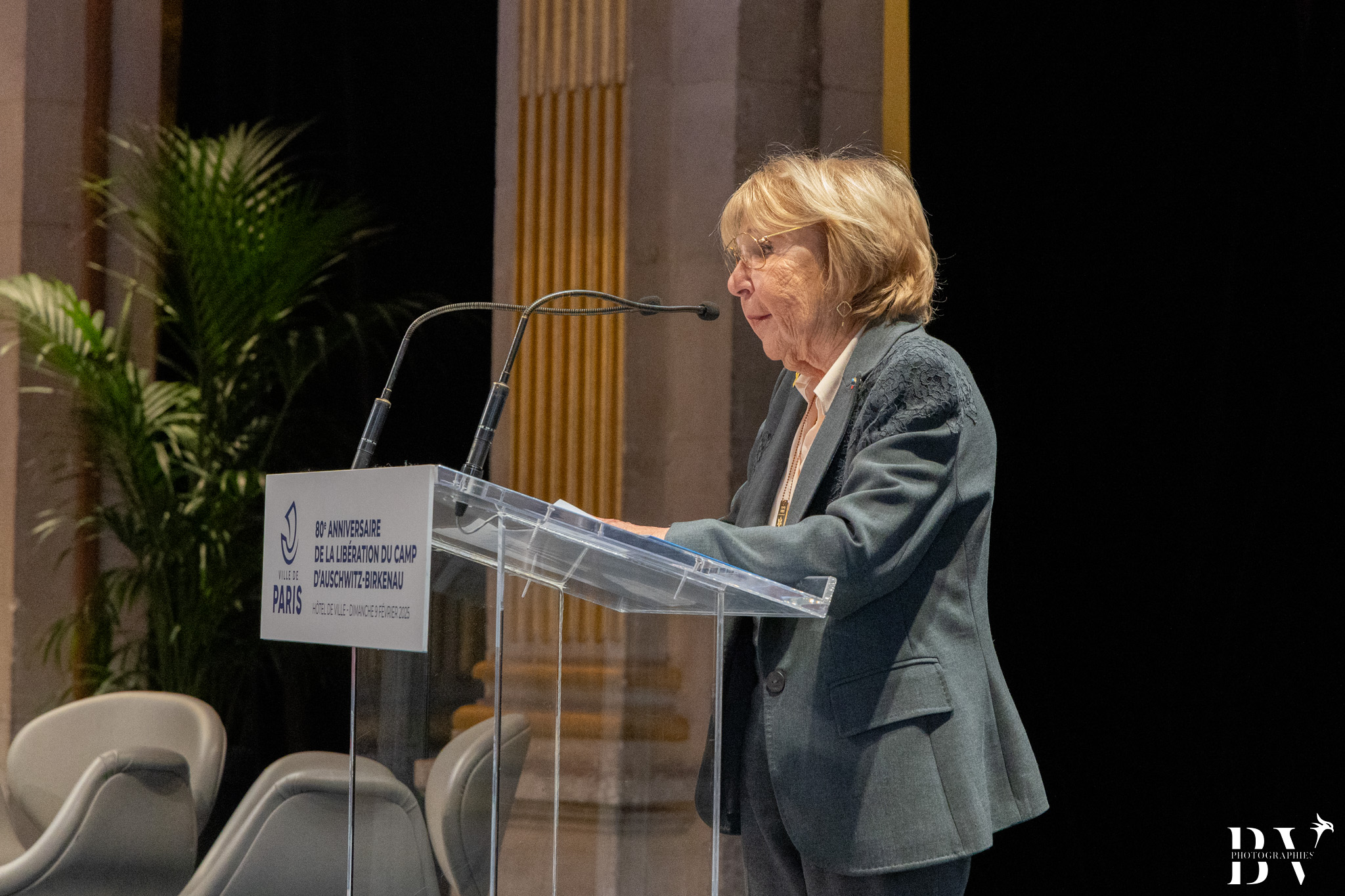 Arlette Testyler, 80e anniversaire de la libération d'Auschwitz-Birkenau, Hôtel de Ville de Paris, 2025 ®BV_PHOTOGRAPHIES